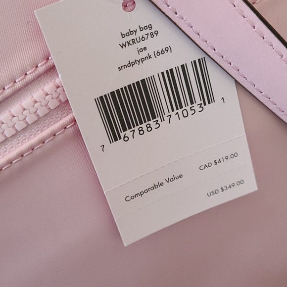 Kate Spade Jae Nylon Baby Bag Serendipity Pink - Picture 5 of 8